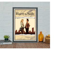when harry met sally billy crystal movie poster, classic movie rush hour poster, canvas cloth photo print