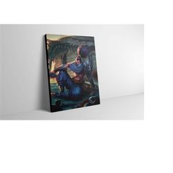 yasuo lol canvas wall art (all skins) - lol yasuo poster - lol yasuo print - yasuo artwork - yasuo painting - gift for l