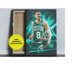 boston celtics kristaps porziis nba wall art, cool posters, basketball coach gift, motivational poster, basketball png s