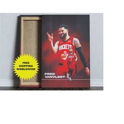 houston rockets fred vanvleet nba wall art, cool posters, basketball coach gift, aesthetic poster, motivational poster,
