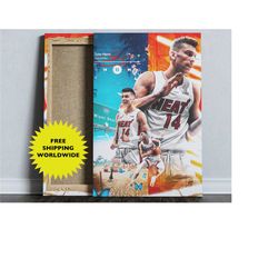 miami heat tyler herro nba wall art, cool posters, basketball coach gift, aesthetic poster, motivational poster, basketb