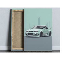 jdm drift vintage car poster, automotive wall art, car guy gifts, mechanic gifts, trendy poster, car canvas