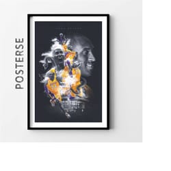 kobe bryant los angeles lakers nba posters, trendy posters, basketball wall art, basketball coach gift, digital print, w