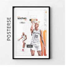 jeremy sochan san antonio spurs posters, trendy posters, basketball wall art, basketball coach gift, digital print, wrap