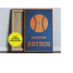 houston astros  , mlb poster, minimalist baseball poster, baseball coach gift, digital printable, sports home decor, bas