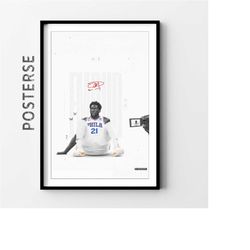 joel embiid philadelphia 76ers posters, trendy posters, basketball wall art, basketball coach gift, digital print, wrapp