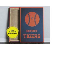 detroit tigers , mlb poster, minimalist baseball poster, baseball coach gift, digital printable, sports home decor, base