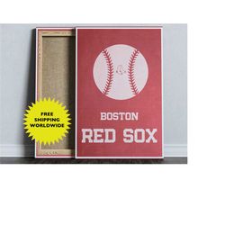 boston red sox, mlb poster, minimalist baseball poster, baseball coach gift, digital printable, sports home decor, baseb