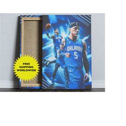 orlando magic paolo banchero nba wall art, cool posters, basketball coach gift, aesthetic poster, motivational poster, b