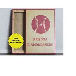 arizona diamondbacks, mlb poster, minimalist baseball poster, baseball coach gift, digital printable, sports home decor,