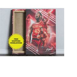 cleveland cavaliers donovan mitchell nba wall art, cool posters, basketball coach gift, aesthetic poster, motivational p