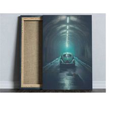 white coupe vintage car poster, automotive wall art, car guy gifts, mechanic gifts, trendy poster, car canvas