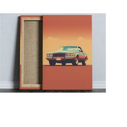 vintage american coupe car poster, automotive wall art, car guy gifts, mechanic gifts, trendy poster, car canvas