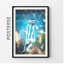 psg messi poster argentina art soccer coach gift, black friday sale, wall art, canvas, framed poster