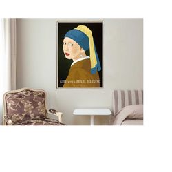 girl with a pearl earring - movie posters - movie collectibles - unique customized poster gifts