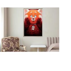 turning red - movie posters - movie collectibles - unique customized poster gifts