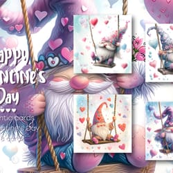 gnomes in love. cards for valentine's day.