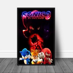 sonic the hedgehog 3 and friends poster