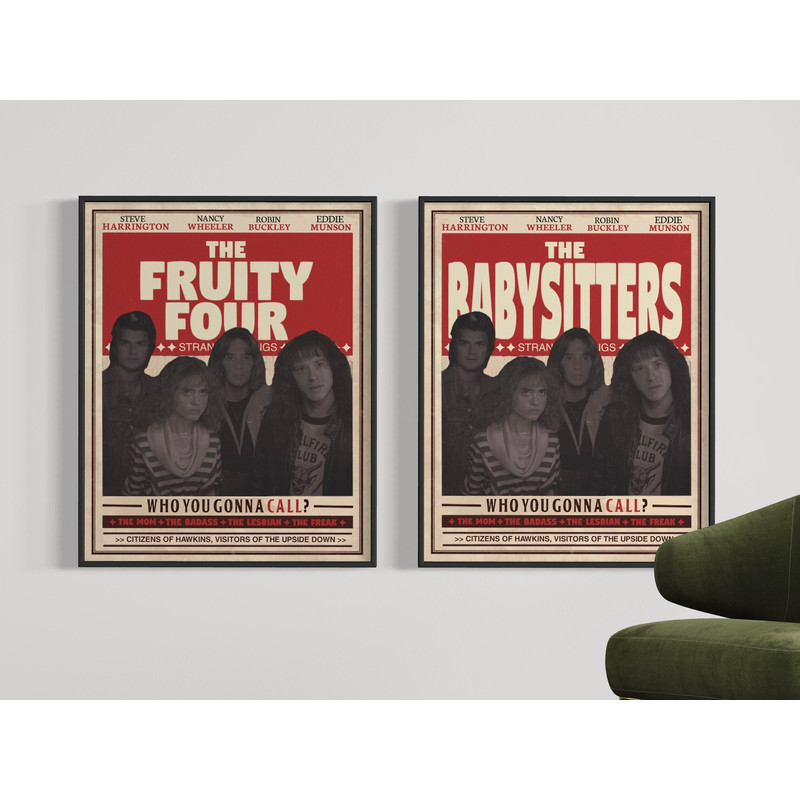 Strange Things Gang Fruity Four Steve Harrington Poster.jpg