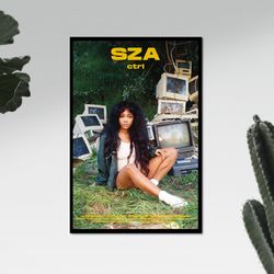 sza ctrl album art poster home decor wall tracklist unframed