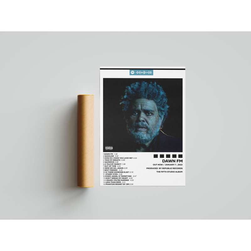The Weeknd Dawn FM Album Music Decor No Framed Poster Canvas.jpg