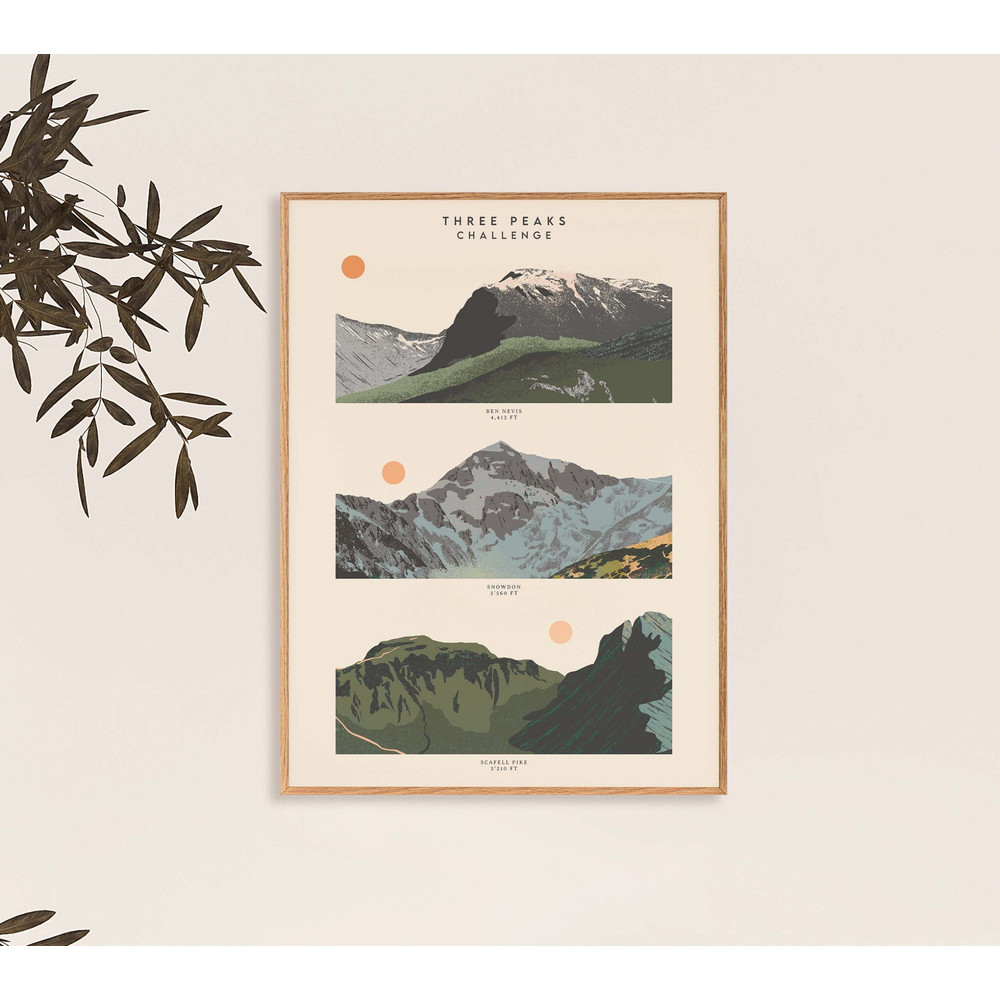 Three Peaks Mountain Print Poster Ben Nevis No Framed.jpg