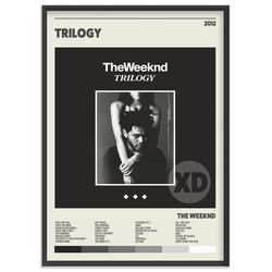 vintage retro the weeknd trilogy album poster
