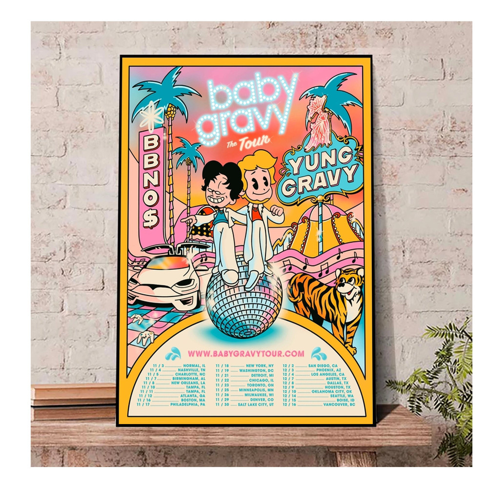 Yung Gravy Tour 2022 Unframed Poster Canvas.jpg