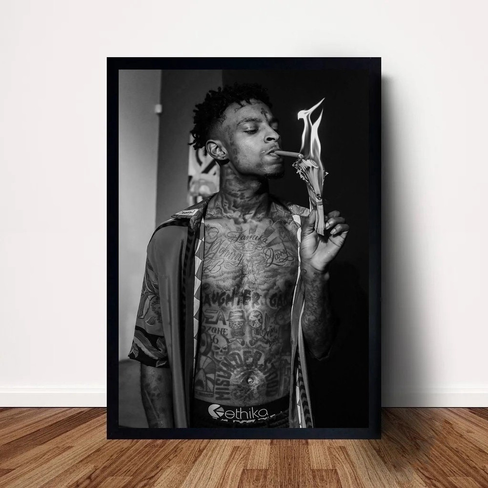 21 Savage Music Poster Canvas Wall Art Home Decor (No Frame).jpg