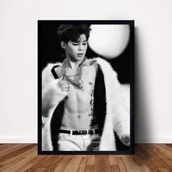 bts jimin music poster canvas wall art home decor (no frame)