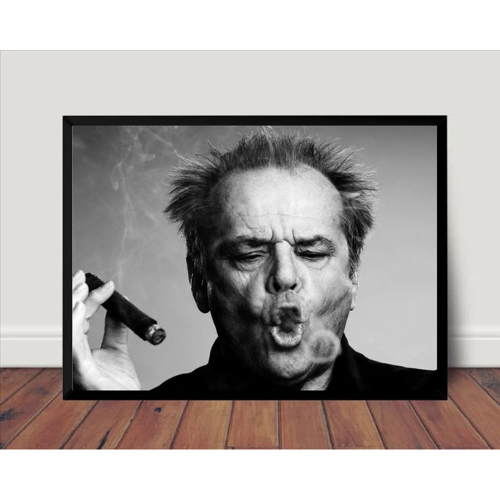 Jack Nicholson Cigar Poster Canvas Wall Art Home Decor (No Frame) 1.jpg