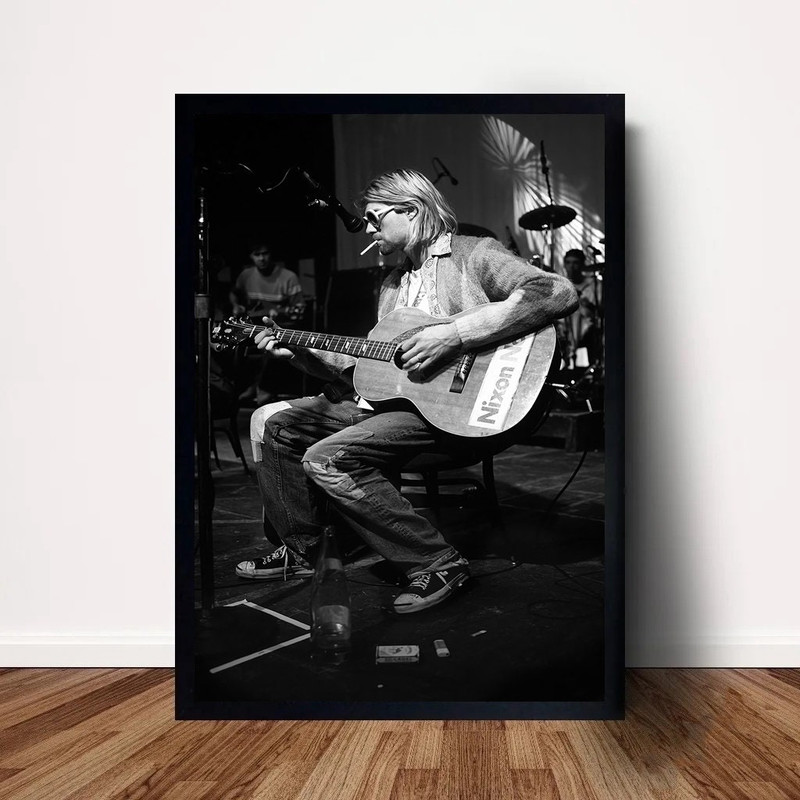 Kurt Cobain Music Poster Canvas Wall Art Home Decor (No Frame) 1.jpg