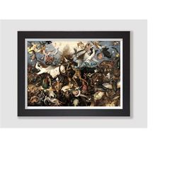 fall of the rebel angels by pieter bruegel framed art print / poster / religious art / wall decor / print / wall art / f