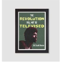 framed gil scott heron the revolution will not be televised poster print jazz wall art