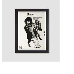 framed vintage frank zappa mothers of invention absolutely free promo poster print wall art