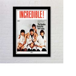 the beatles yesterday and today usa album promo poster reproduction print. butcher cover. available framed