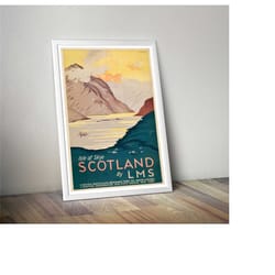 scotland isle of skye by lms vintage reproduction travel poster print. available in a3, a4, a5 sizes.