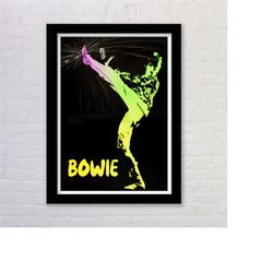 david bowie 'bowie' poster print wall art. available framed