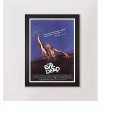 framed the evil dead classic horror movie poster reproduction print