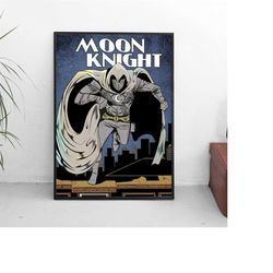 moon knight poster, moon knight print marvel print, marvel poster, avengers poster, superhero poster, comic book poster,