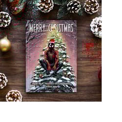 spiderman christmas card greeting card christmas card miles morales christmas card across the spider-verse funny chris