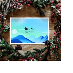 home made christmas card greeting card holiday celebration winter card santa claus merry christmas arctic christmas