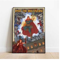 doctor strange poster, multiverse of madness poster, marvel poster, deadpool, superhero poster, a3, a4, a5, comic book p