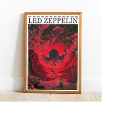 led zeppelin poster, led zeppelin print, led zeppelin, led zeppelin album poster, music print, rock poster