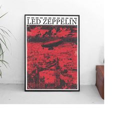 led zeppelin poster, led zeppelin print, led zeppelin, led zeppelin album poster, music print, rock poster