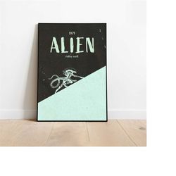 alien movie poster, alien poster, alien print, retro movie poster, vintage movie poster, a3 a4 a5