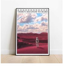 30 seconds to mars poster, thirty seconds to mars print, rock poster, emo poster, music print, beautiful lie, this is wa