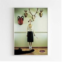 eastpak backpack advertising poster, vintage bag ad wall art, 80s style print, magazine retro advertisement, retro ad pr