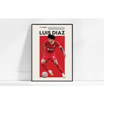 luis diaz poster gift, kids room decor, wall art decor