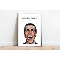 american psycho inspired art print | american psycho movie poster | christian bale poster